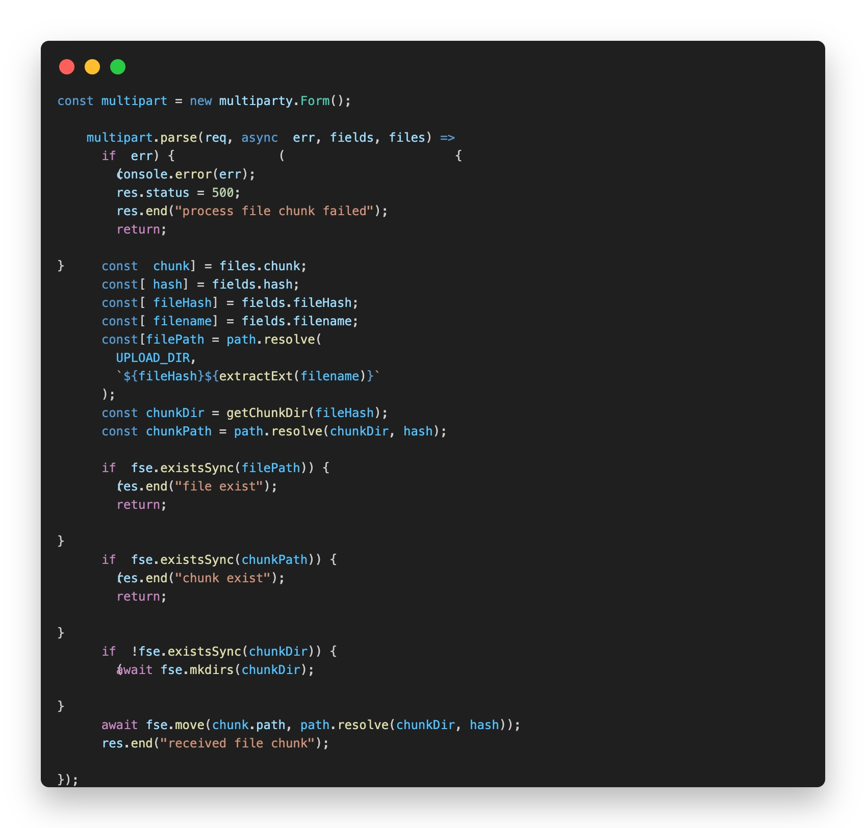 Code: Handling form data.